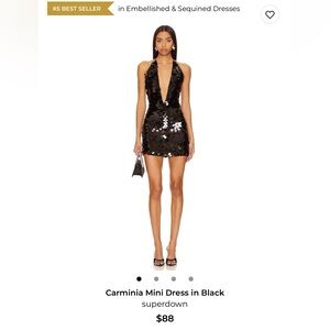REVOLVE Superdown Black Sequin Mini Dress